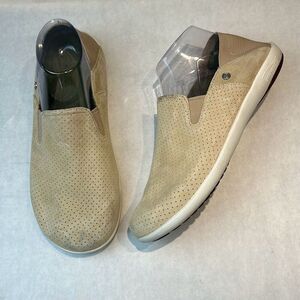 Spenco Convertible Sterling Orthotic Mule Shoes Slip Ons Sz 10 Tan Suede Leather